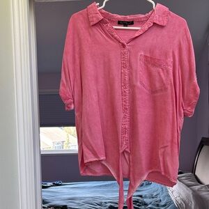 Pink Button-Up Shirt